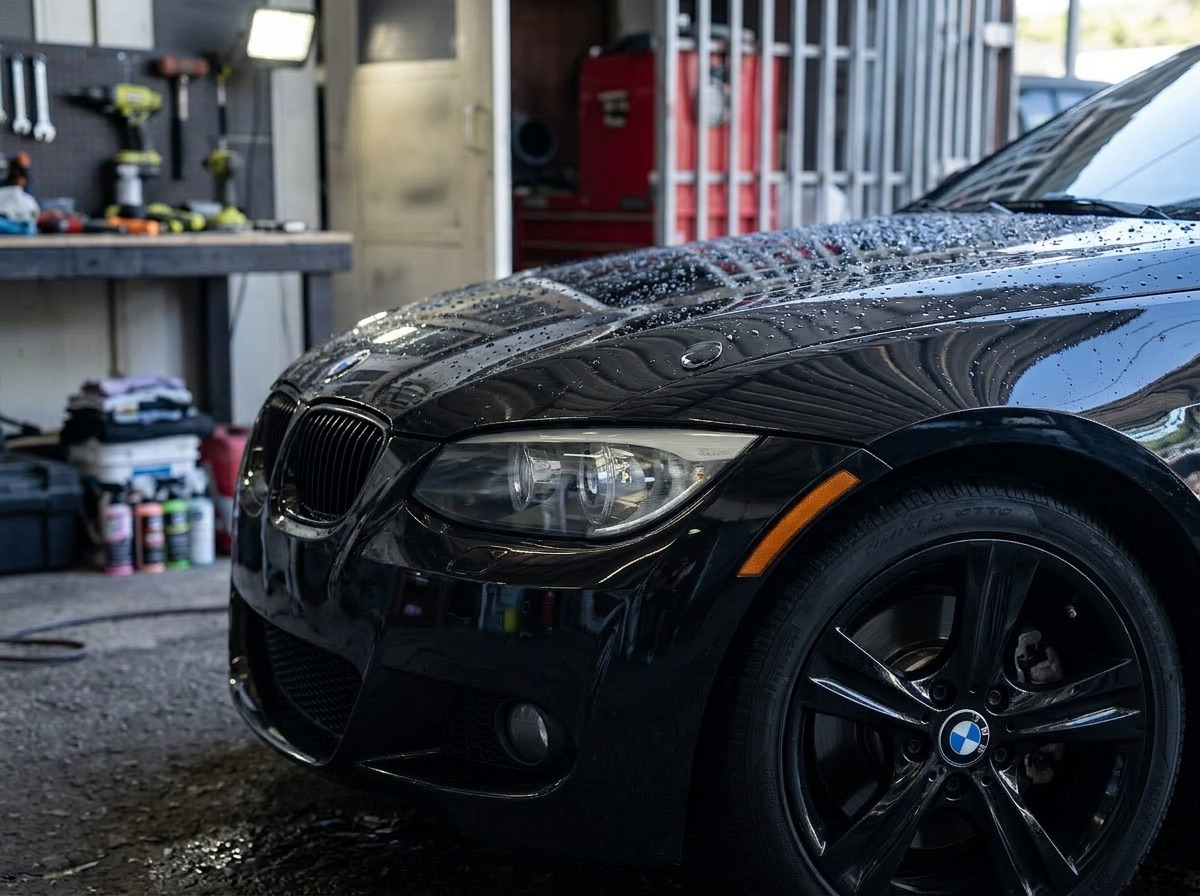 Detalle de BMW - faro y parrilla