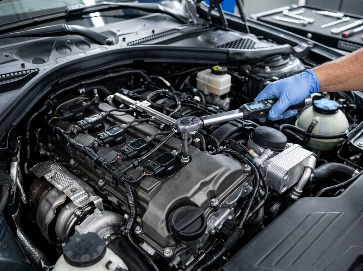 Motor BMW durante servicio